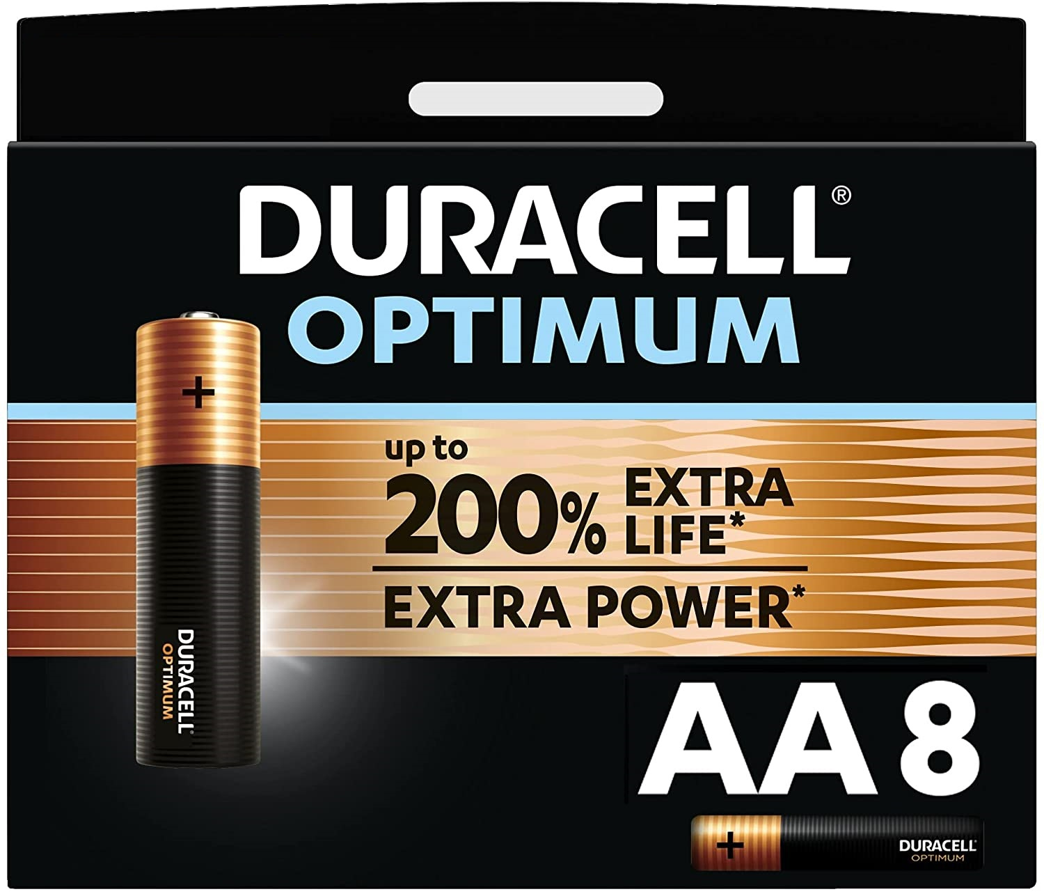 Duracell Batterij Optimum AA Alkaline 8-pack