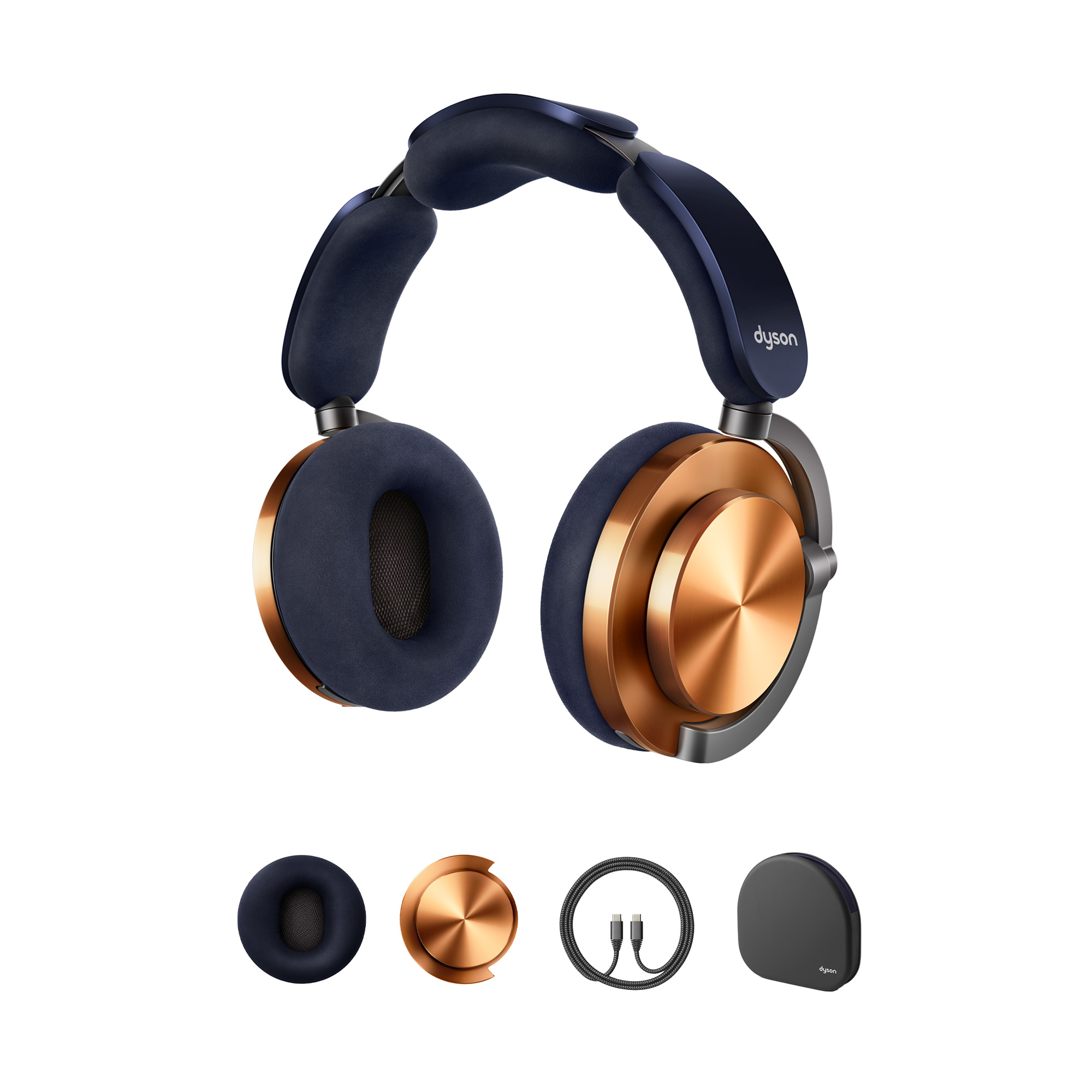 Dyson OnTrac Headset Draadloos Hoofdband Oproepen/muziek USB Type-C Bluetooth Koper
