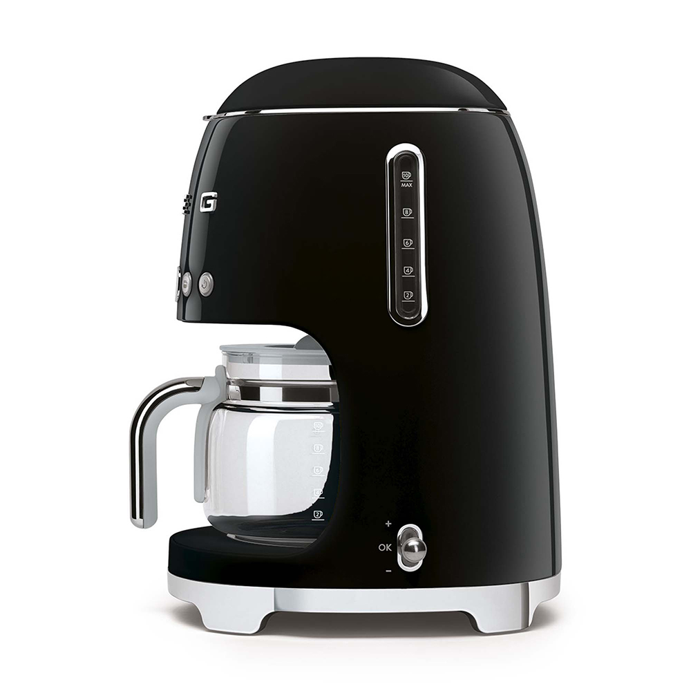 Smeg cafetiere noir DCF02BLEU