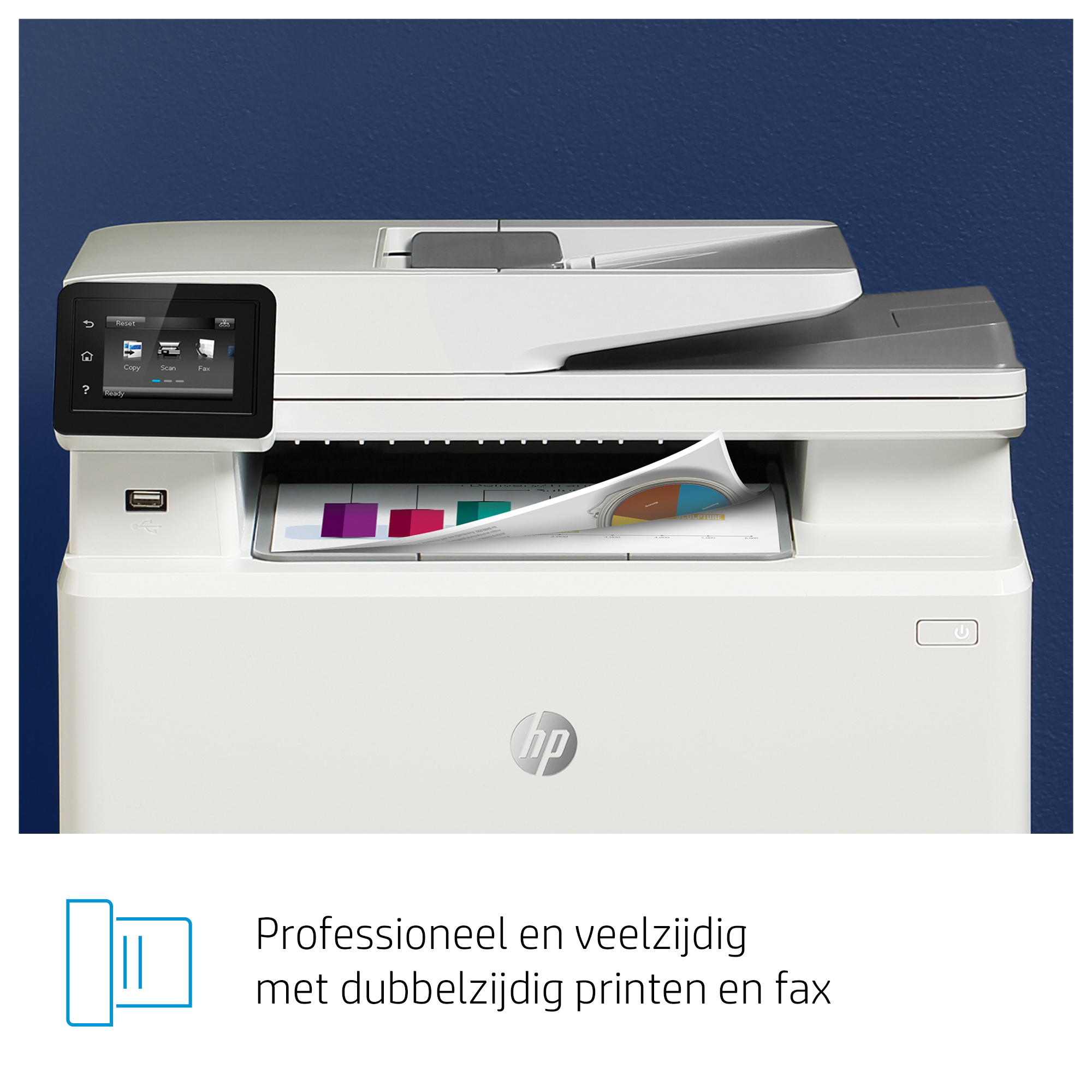 HP Color LaserJet Pro MFP M283fdw, Kleur, Printer voor Printen, kopiëren, scannen, faxen, Printen via USB-poort aan voorzijde; Scannen naar e-mail; Dubbelzijdig printen; ADF voor 50 vel ongekruld