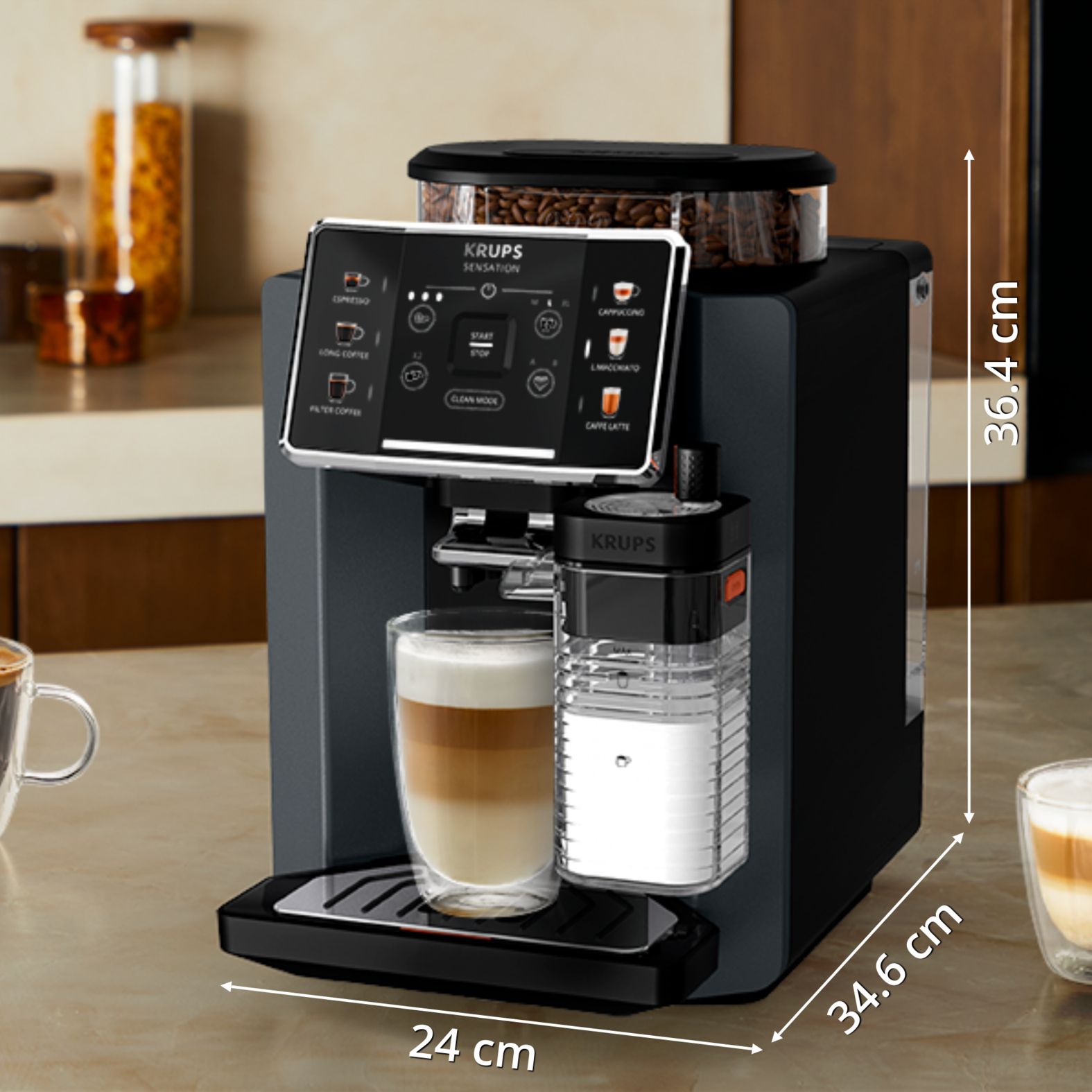 Espressomachine KRUPS EA912B10 Sensation Milk / M90