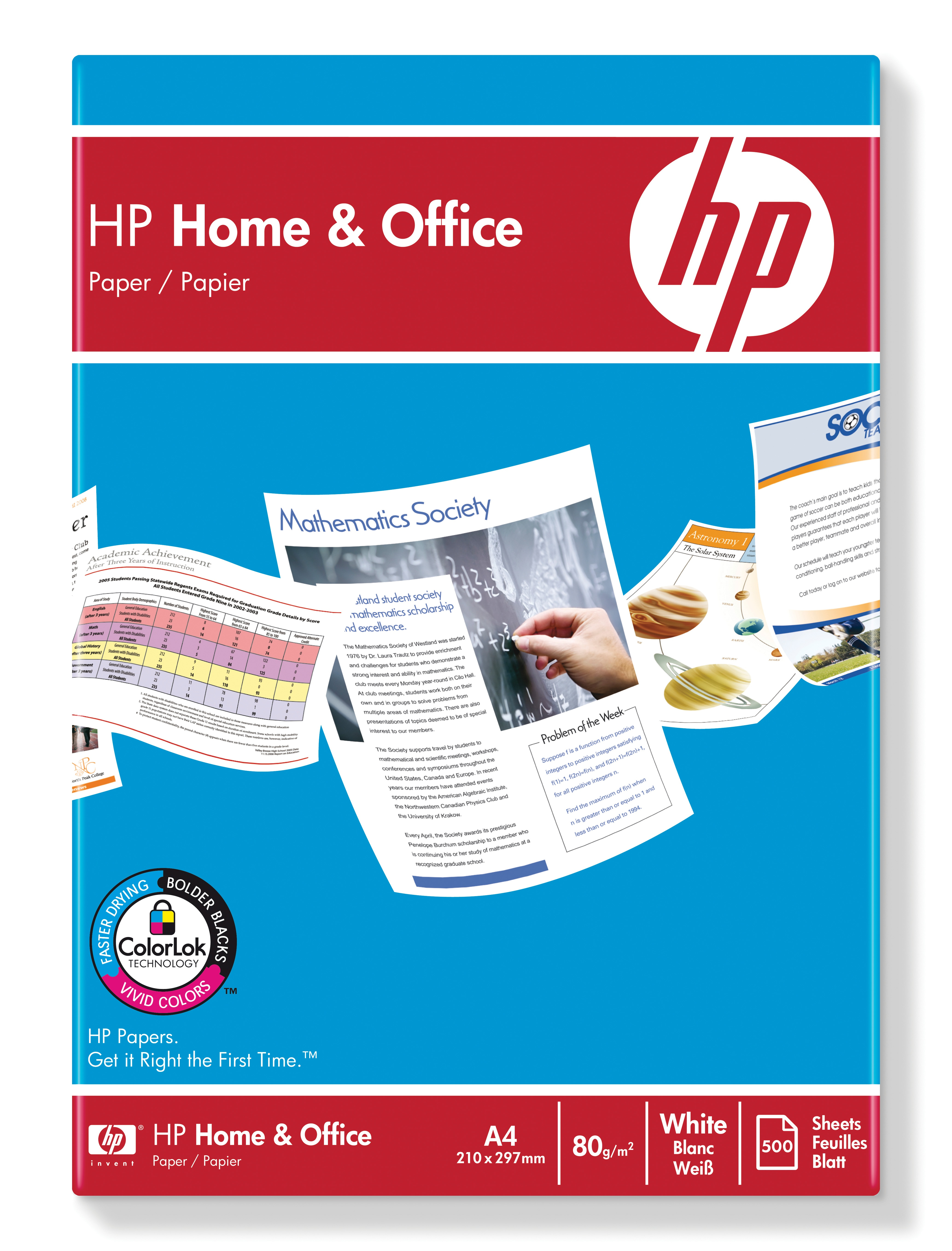 Hewlett Packard HP Home & Office Paper/A4 5pk 500sh 80g