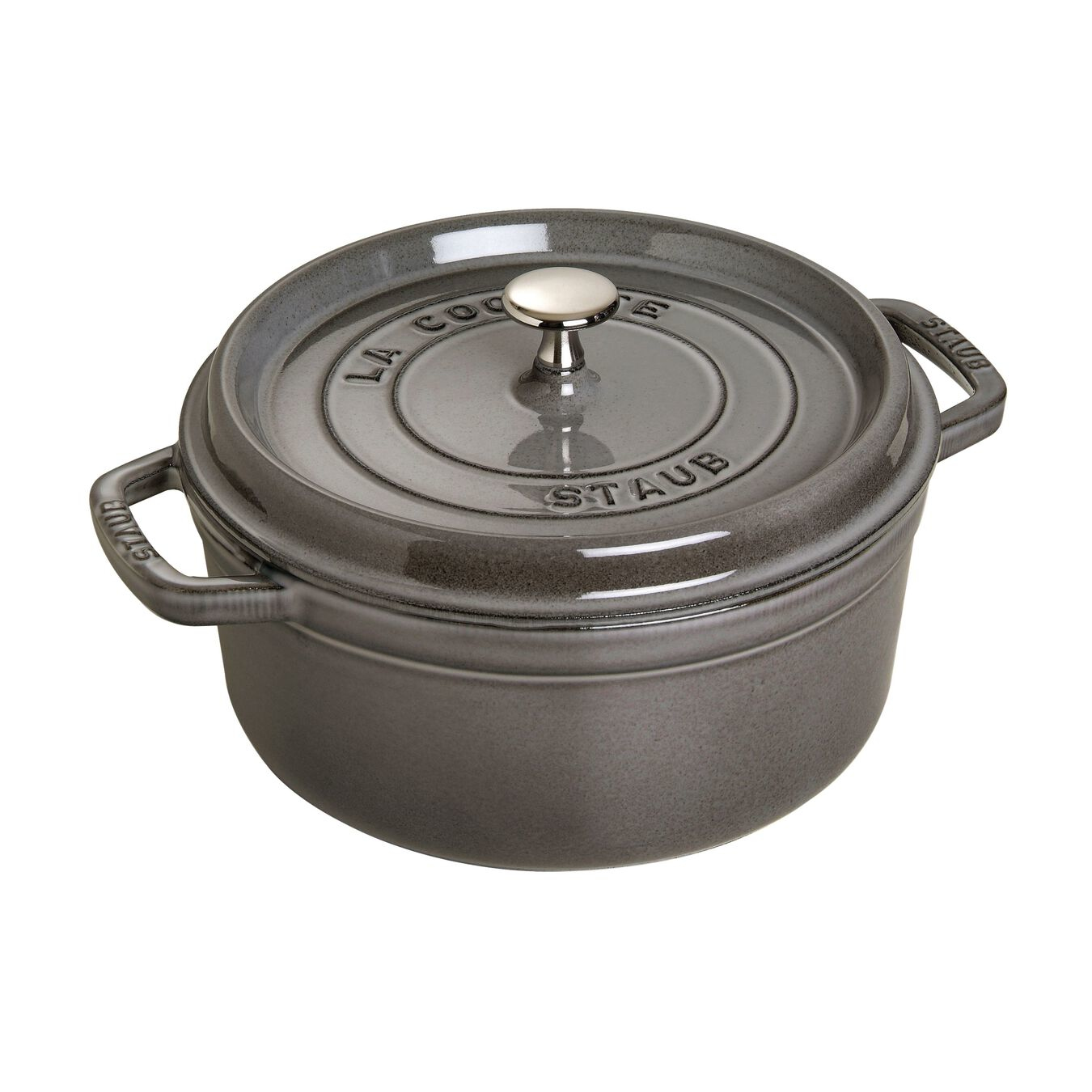 Ronde Cocotte STAUB 1102418 Grafietgrijs - 24cm - 3,8L