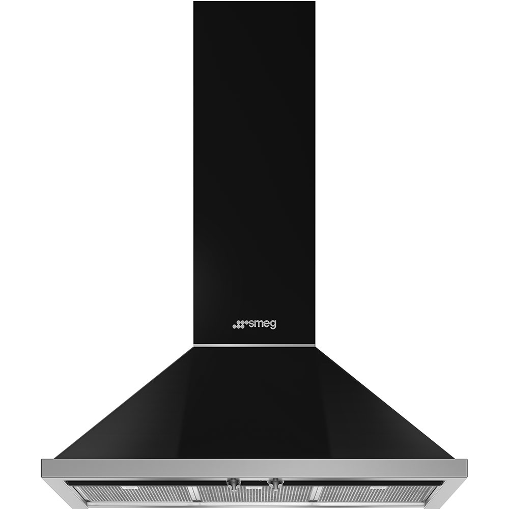 Smeg KPF9BL afzuigkap Muurmontage Zwart 781 m³/uur A+