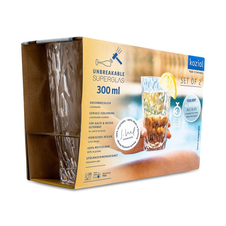 Glas KOZIOL 4406535 Superglas ClubNo.6 300ml (2pcs)