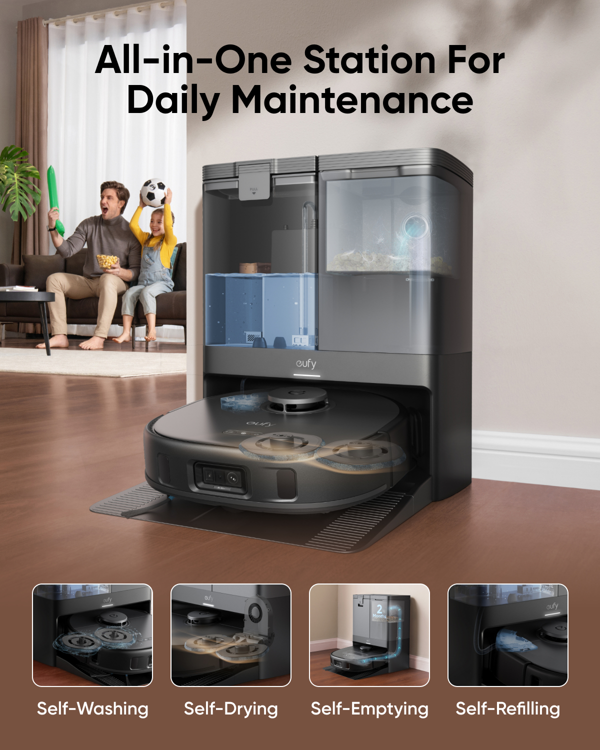 Robotstofzuiger EUFY T2351G11 X10 Pro Omni