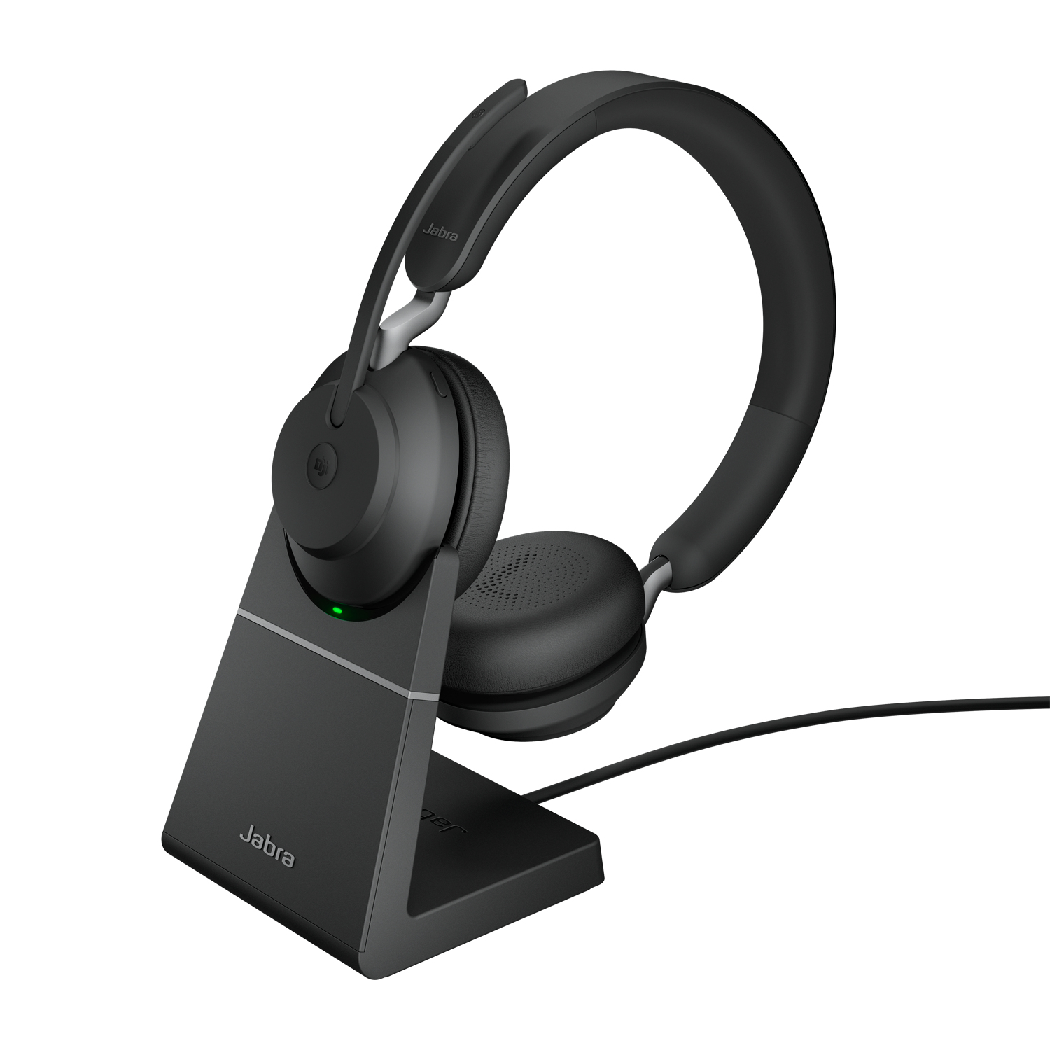 Jabra Evolve2 65 Stereo MS + Laadstation USB-A Zwart