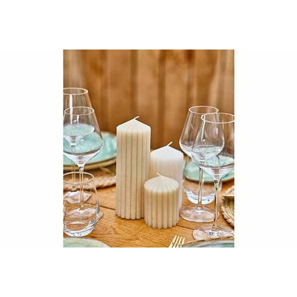 Kaars COSY@HOME 164344 Ribble / beige / 20cm / 90H