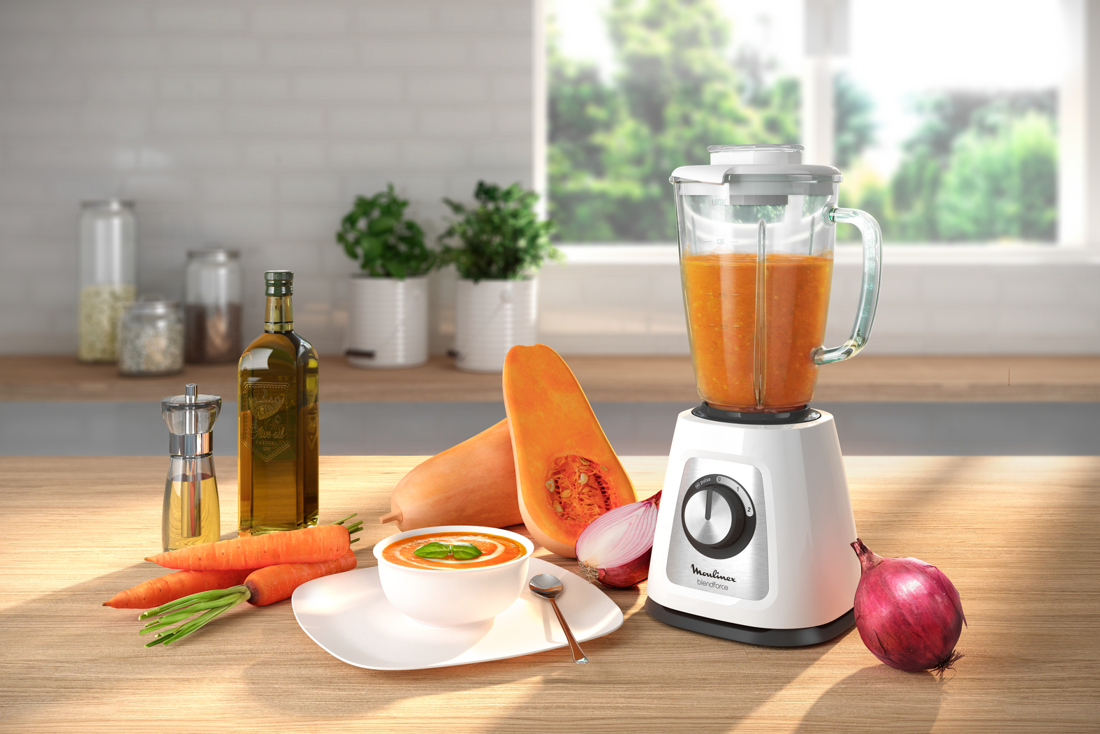 Blender MOULINEX LM430110 Blendforce Glass Wit