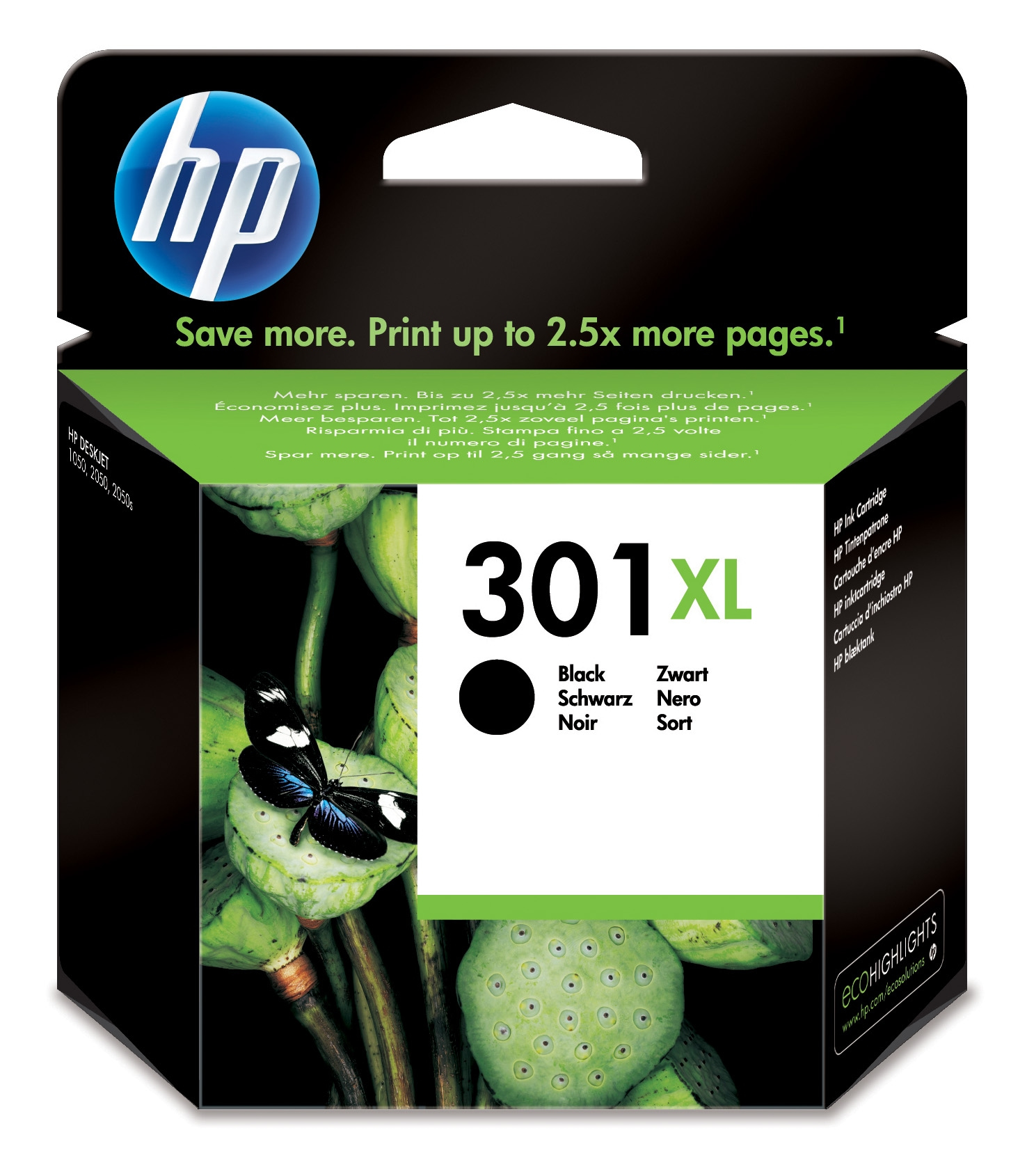 Inktpatroon HP 301XL Black