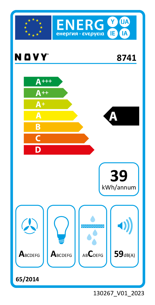 NOVY Fusion Pro Semi-inbouw (uittrekbaar) Wit 606 m³/uur A