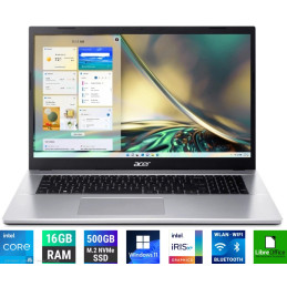 Laptop Acer Aspire 3 17,3' A317-54-59RH 16GB 512GB Silver