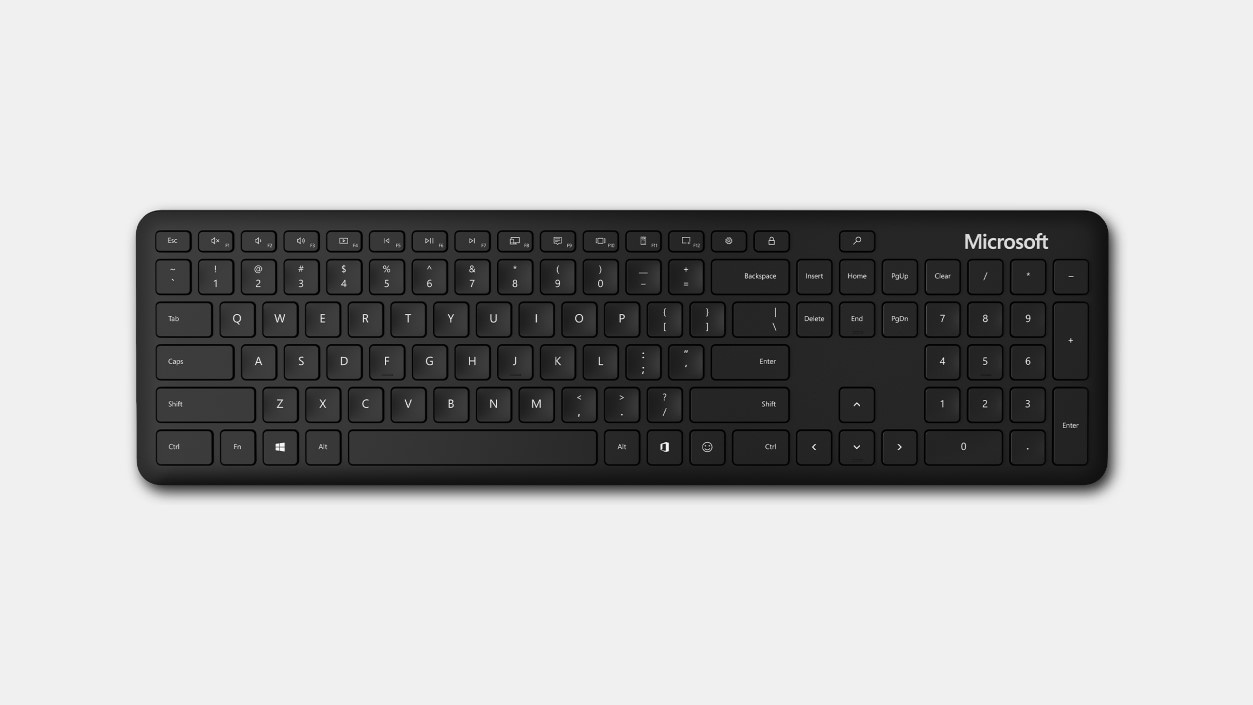 Microsoft Bluetooth toetsenbord Thuis AZERTY Belgisch Zwart