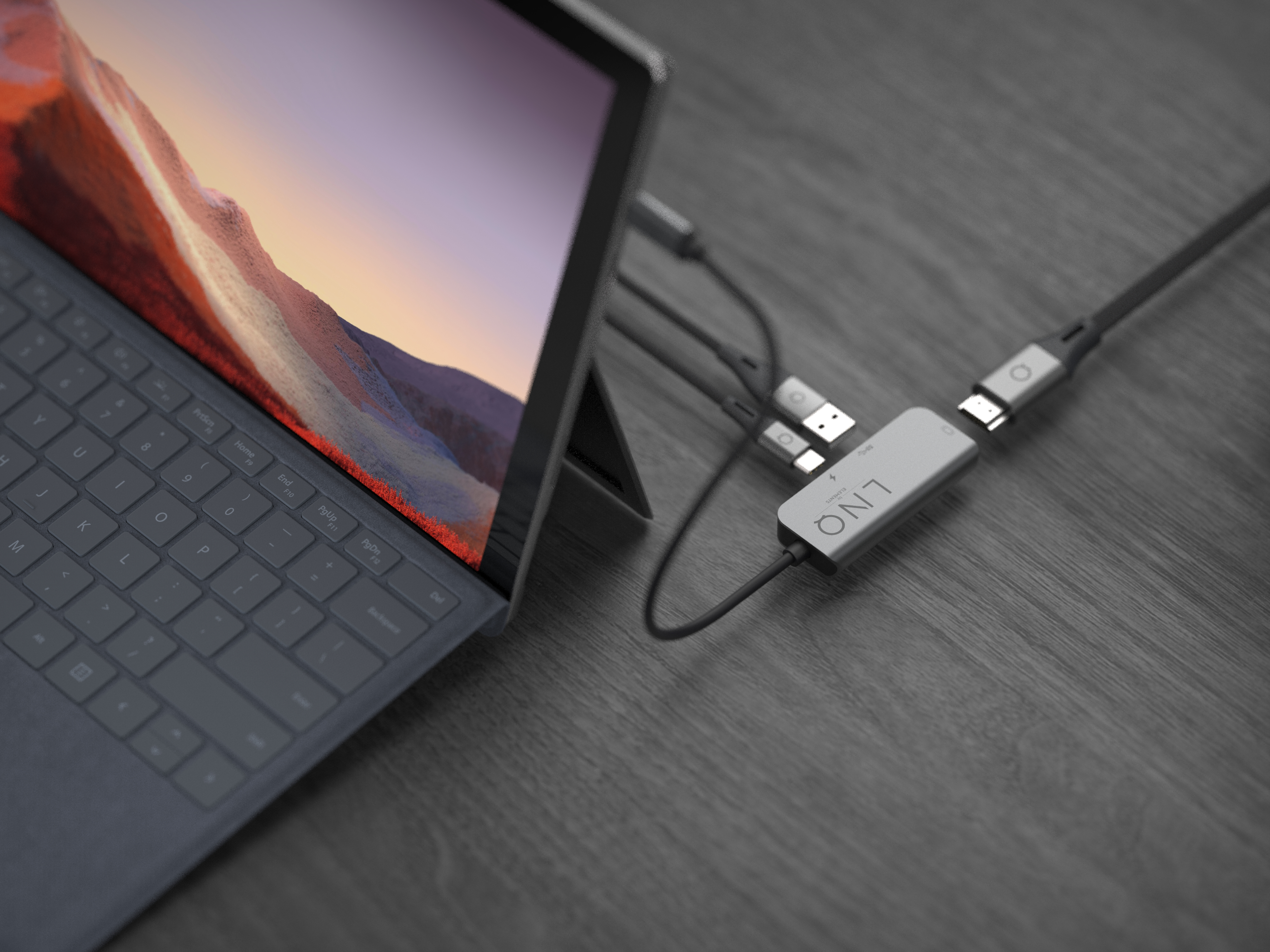 Linq 3 in 1 USB-C Hub, HDMI 4K/60Hz + USB-C 100W + USB-A 3.2 Gen1
