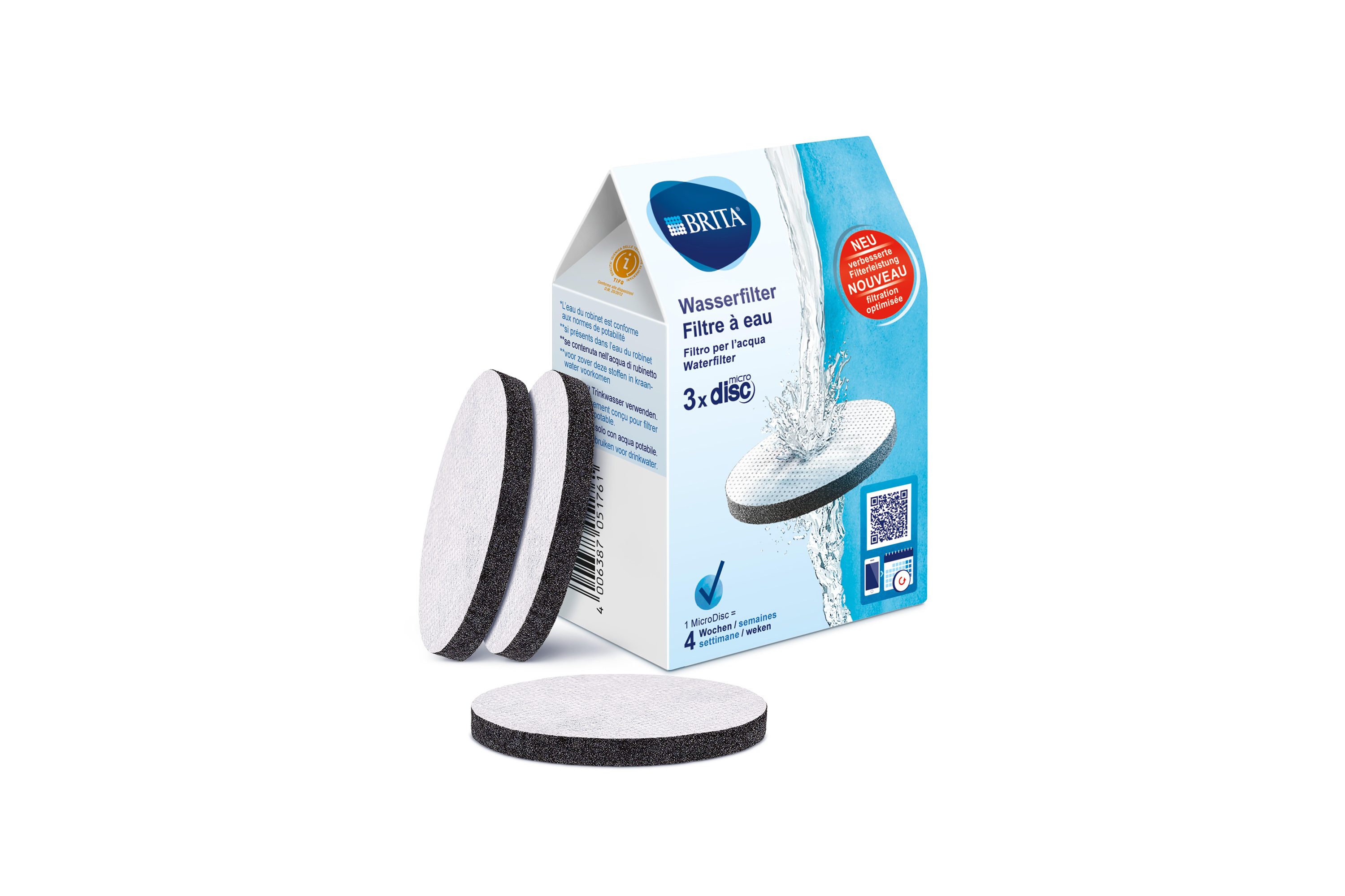 Brita 3 x MicroDisc Disque de filtre à eau 3 pièce(s)