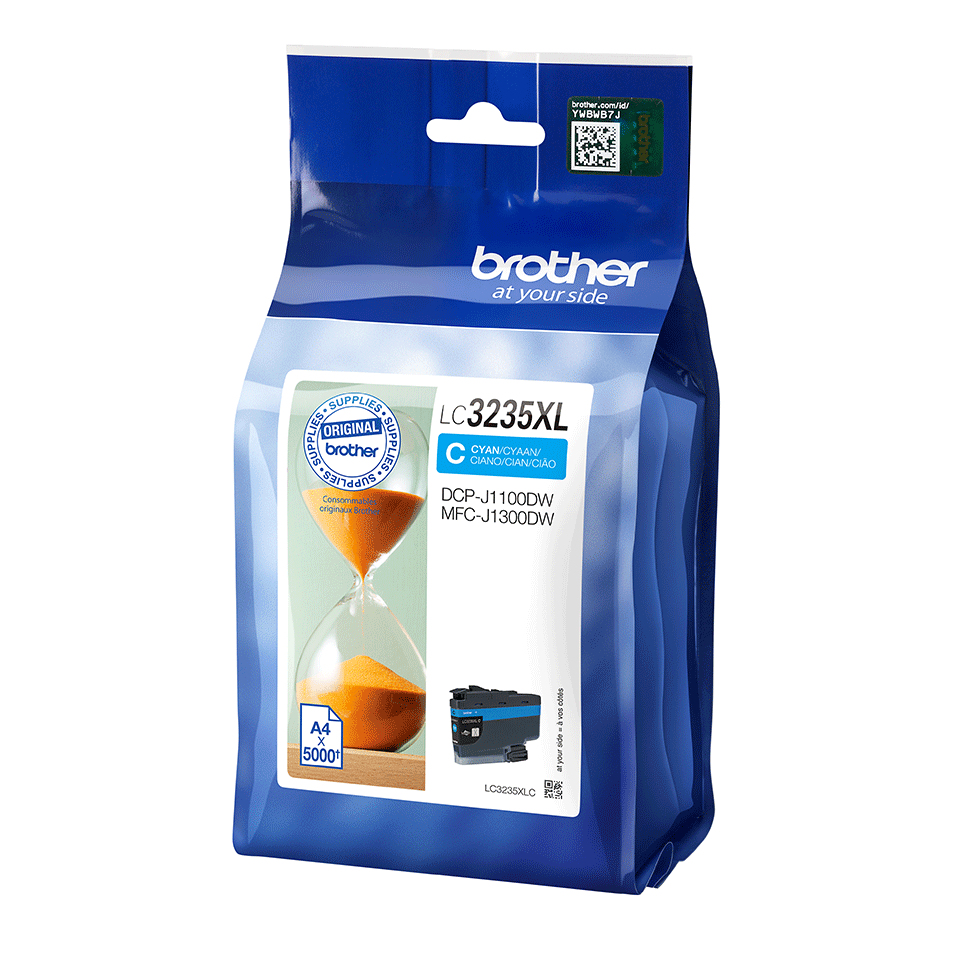 Inktpatroon BROTHER LC3235XLC Cyaan 5000 pg's