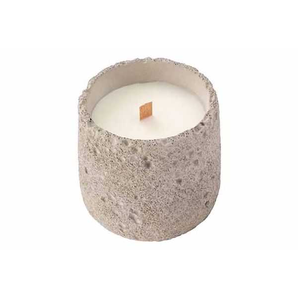 Geurkaars COSY@HOME 164357 Wood Wick / Rustic / grijs