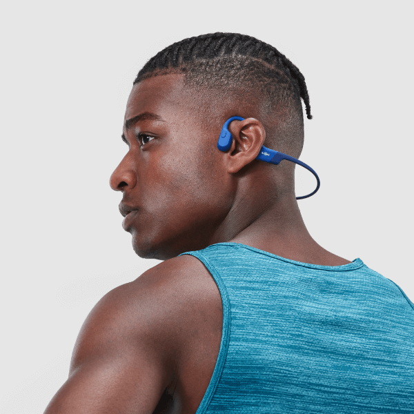 Hoofdtelefoon SHOKZ OpenRun Mini blauw bone conduction