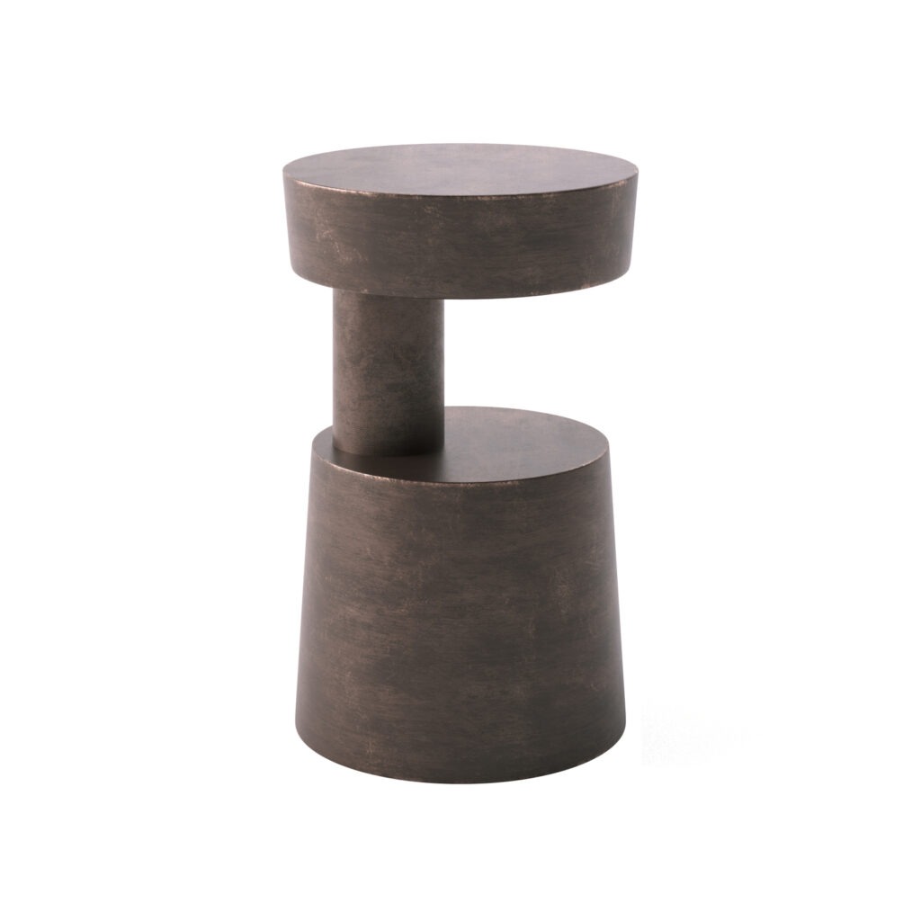 Bijzettafel Dôme Deco FU9-A1/BR GAYA / rond / Aluminium-Bruin