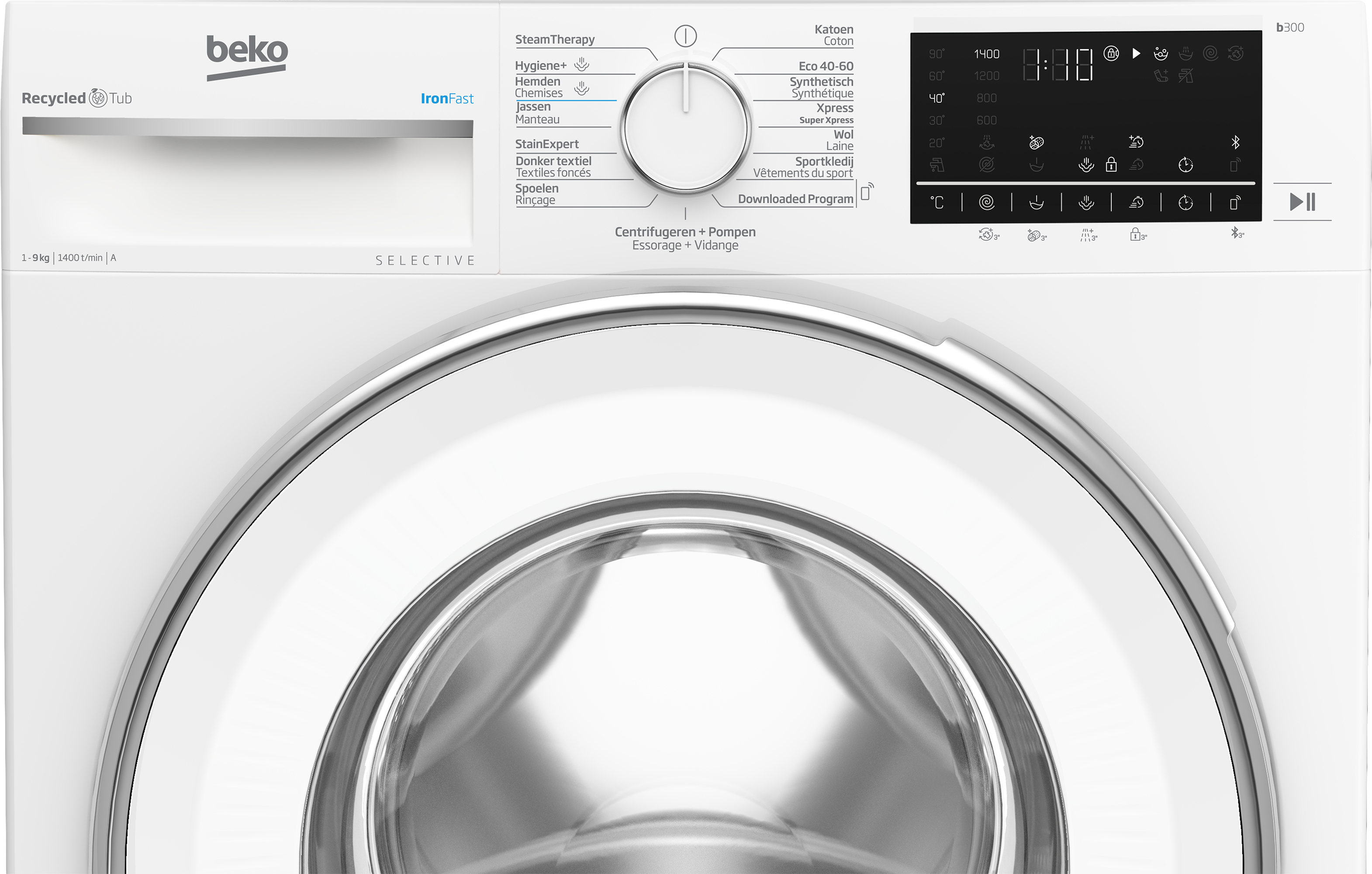 Wasmachine BEKO B3WT59410W2 / 9kg / A / 1400tpm / Homewiz