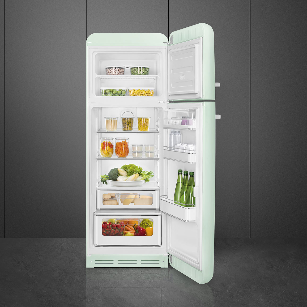Koelkast Combi SMEG FAB30RPG5 / D / 172x60cm / Pastel Groen