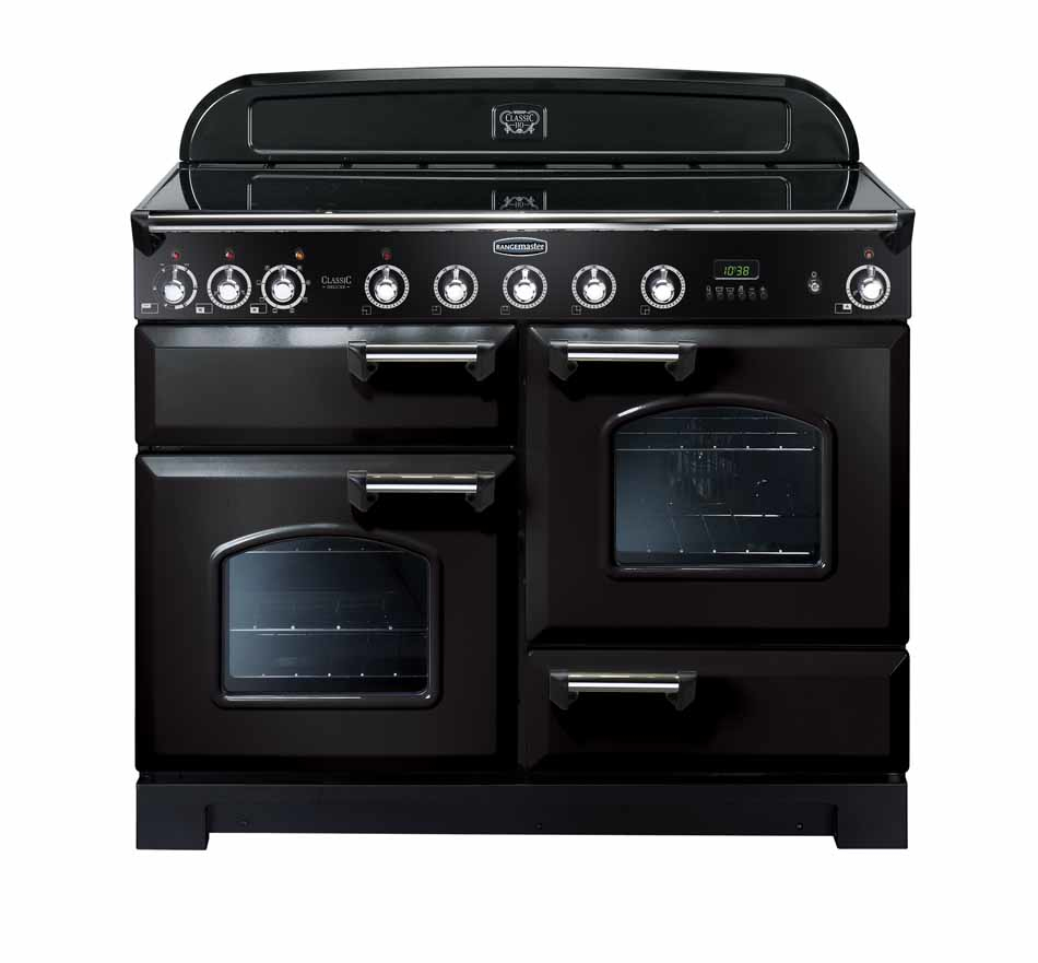 Rangemaster Classic Deluxe 110 Induction Vrijstaand fornuis Electrisch Inductiekookplaat zones Zwart