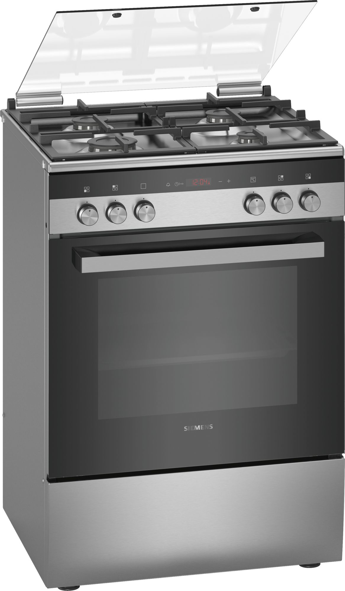 Siemens iQ300 HX9R3AE50 fornuis Vrijstaand fornuis Electrisch Gaskookplaat Zwart, Roestvrijstaal A