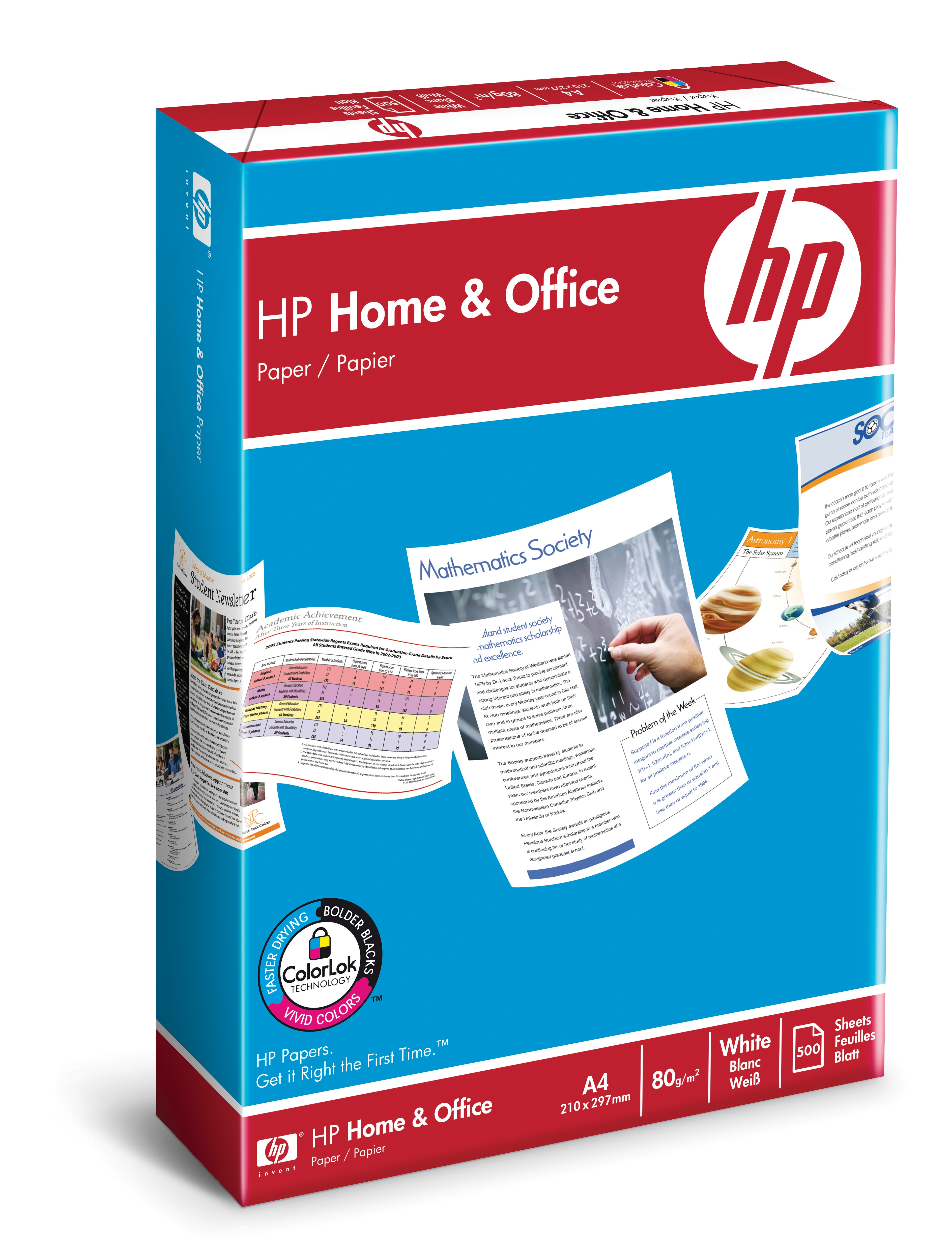 Hewlett Packard HP Home & Office Paper/A4 5pk 500sh 80g