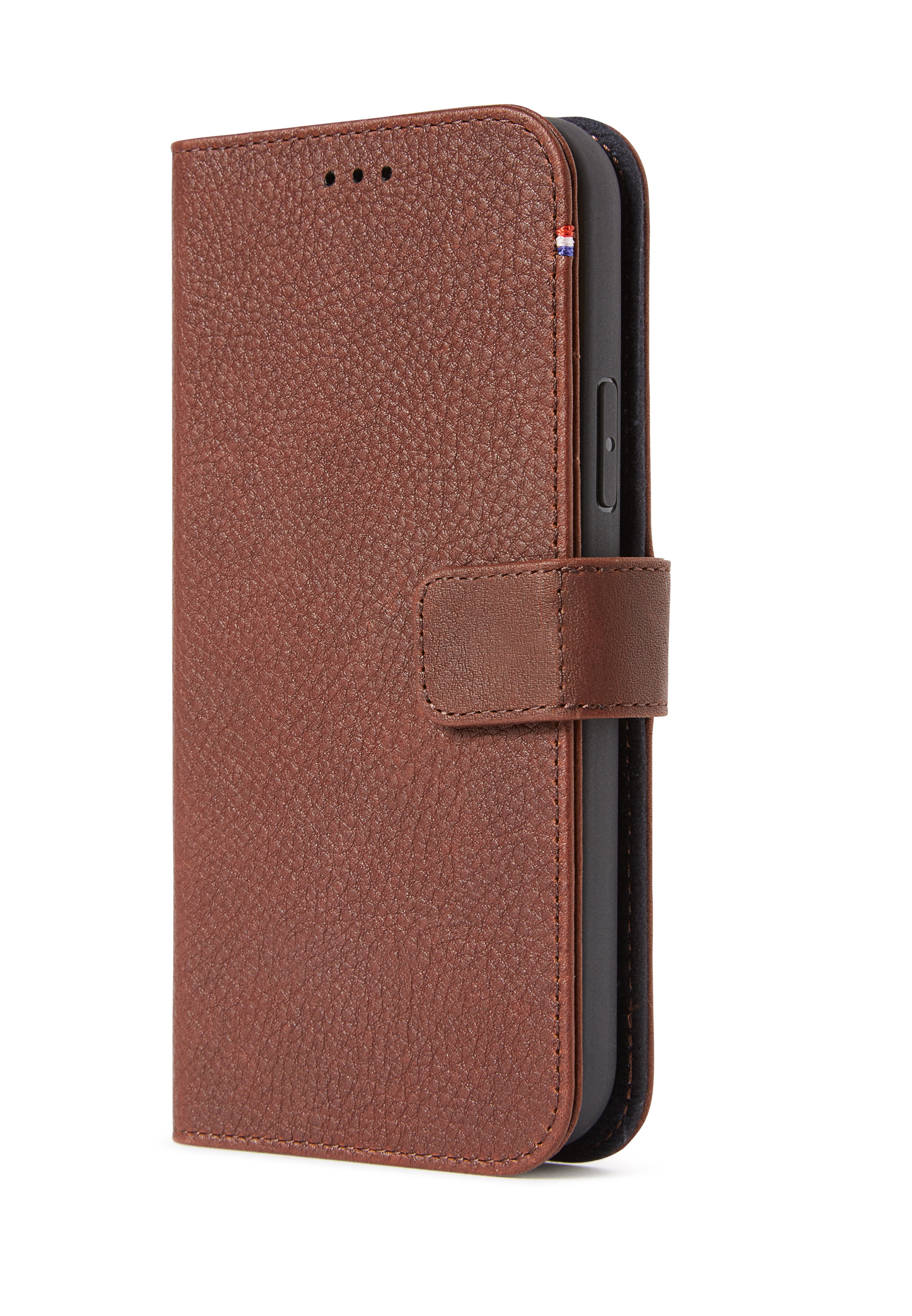 Decoded iPhone 12/12 Pro, leather wallet magnetic magsafe, canelle brun