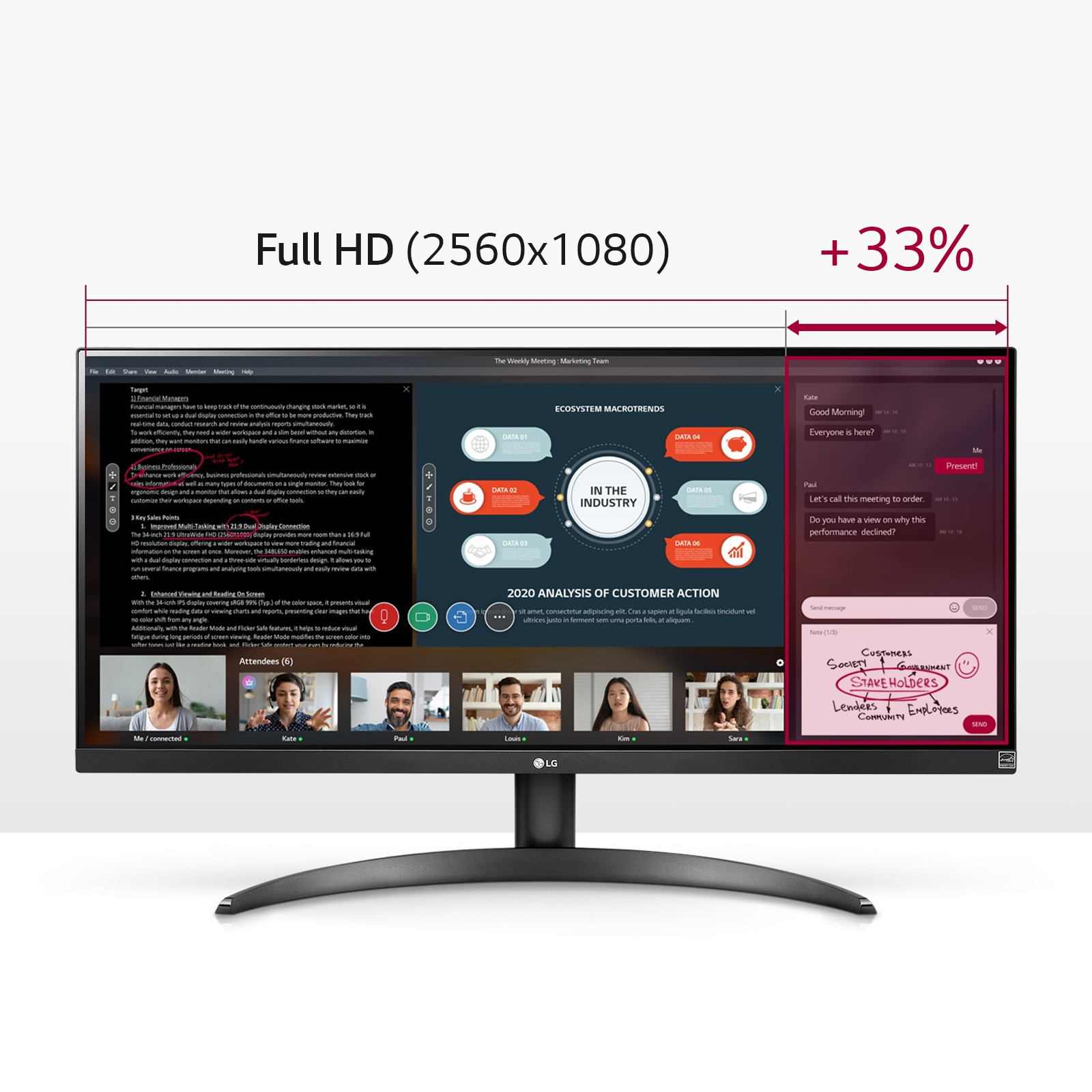 Monitor LG 29WP500 QHD 21:9 Mat 75Hz Black