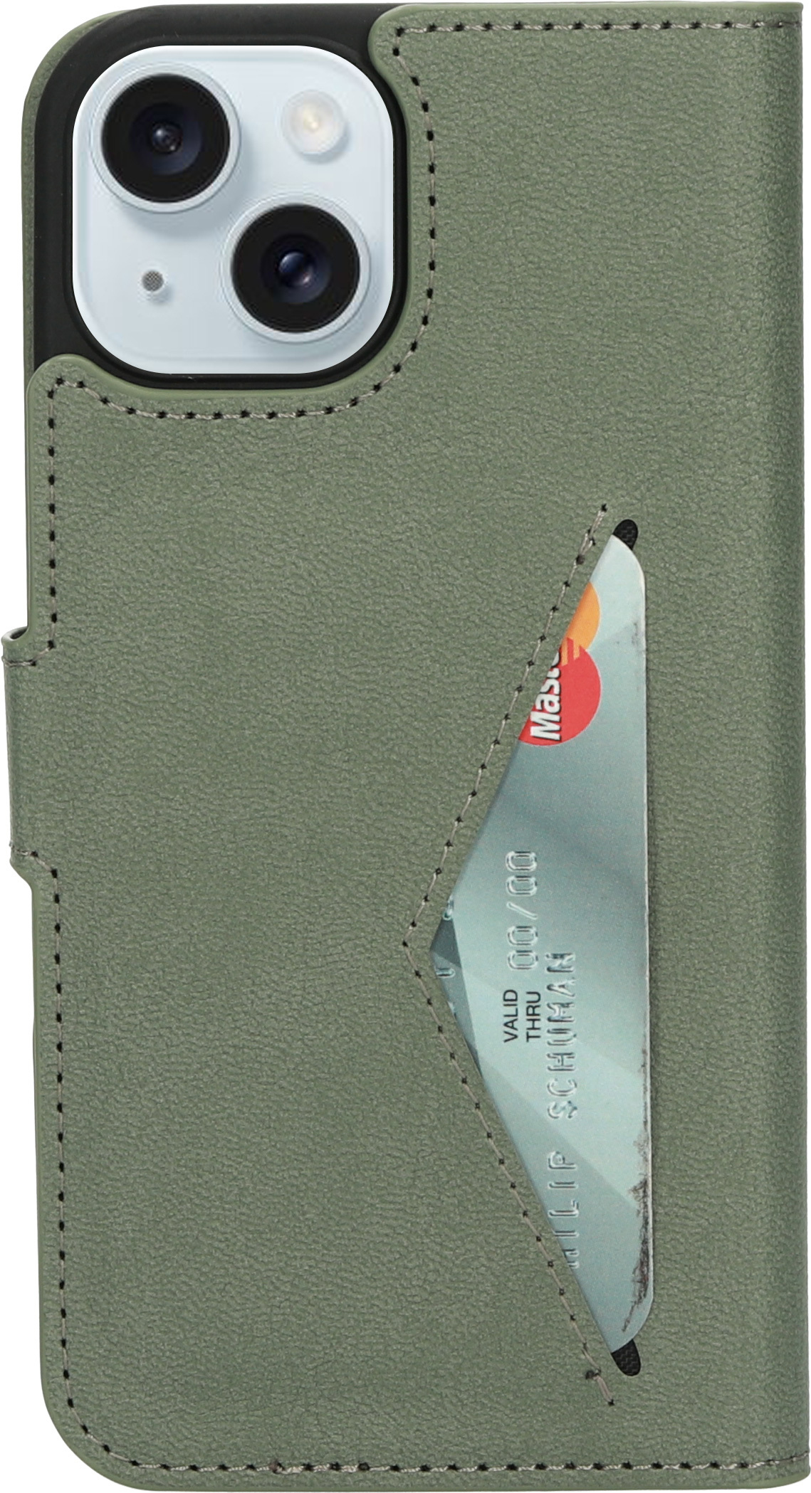 Mobiparts Classic Wallet Case Apple iPhone 15 Green