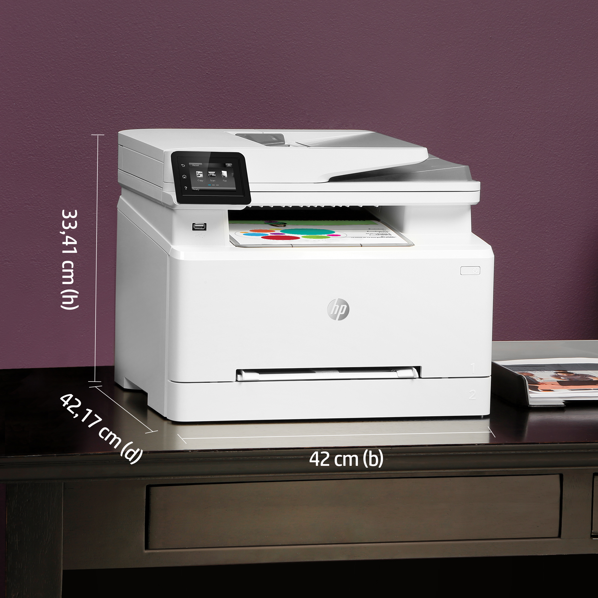 HP Color LaserJet Pro MFP M283fdw, Kleur, Printer voor Printen, kopiëren, scannen, faxen, Printen via USB-poort aan voorzijde; Scannen naar e-mail; Dubbelzijdig printen; ADF voor 50 vel ongekruld