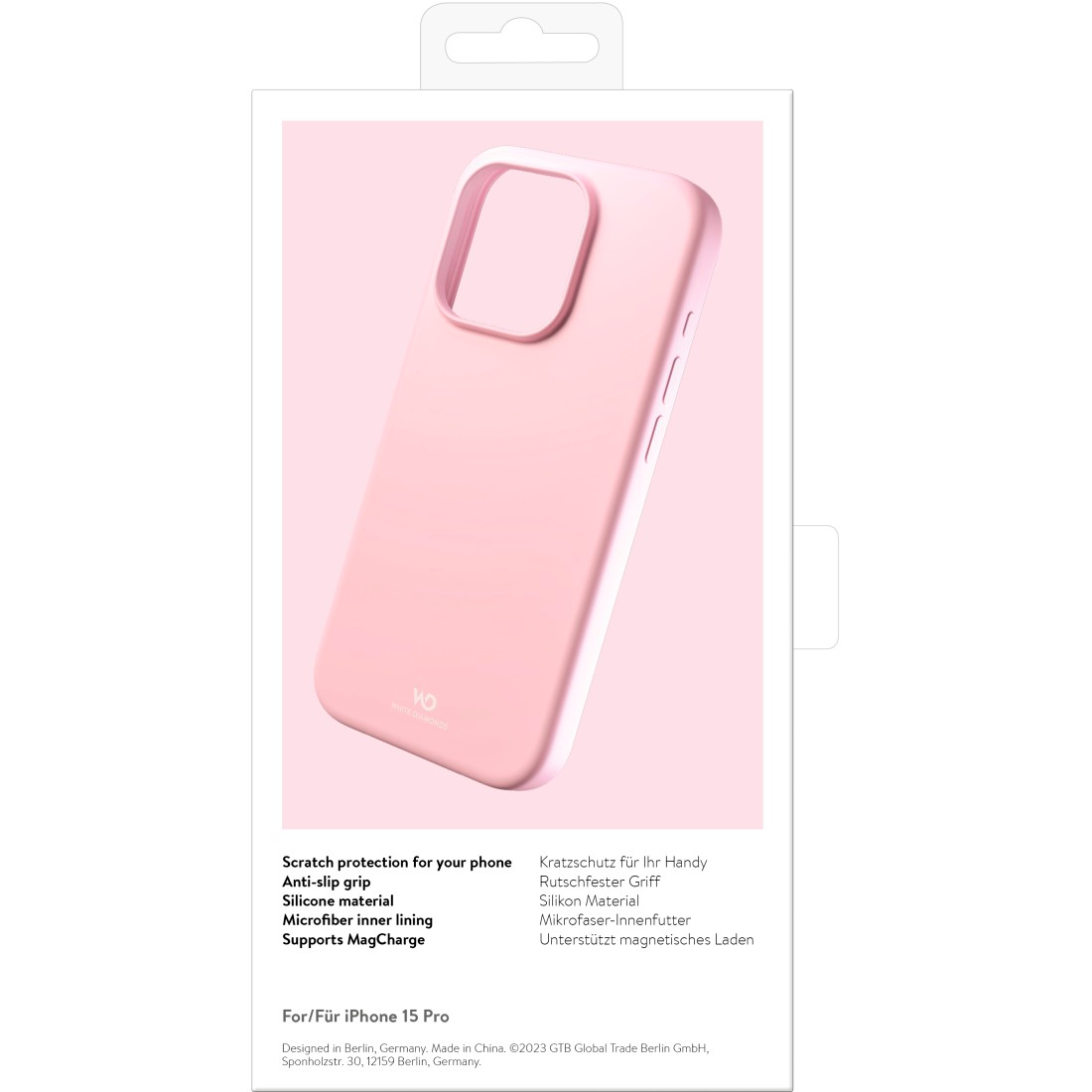 Hama Cover WD Mag Silicone Apple iPhone 15 Pro Roze