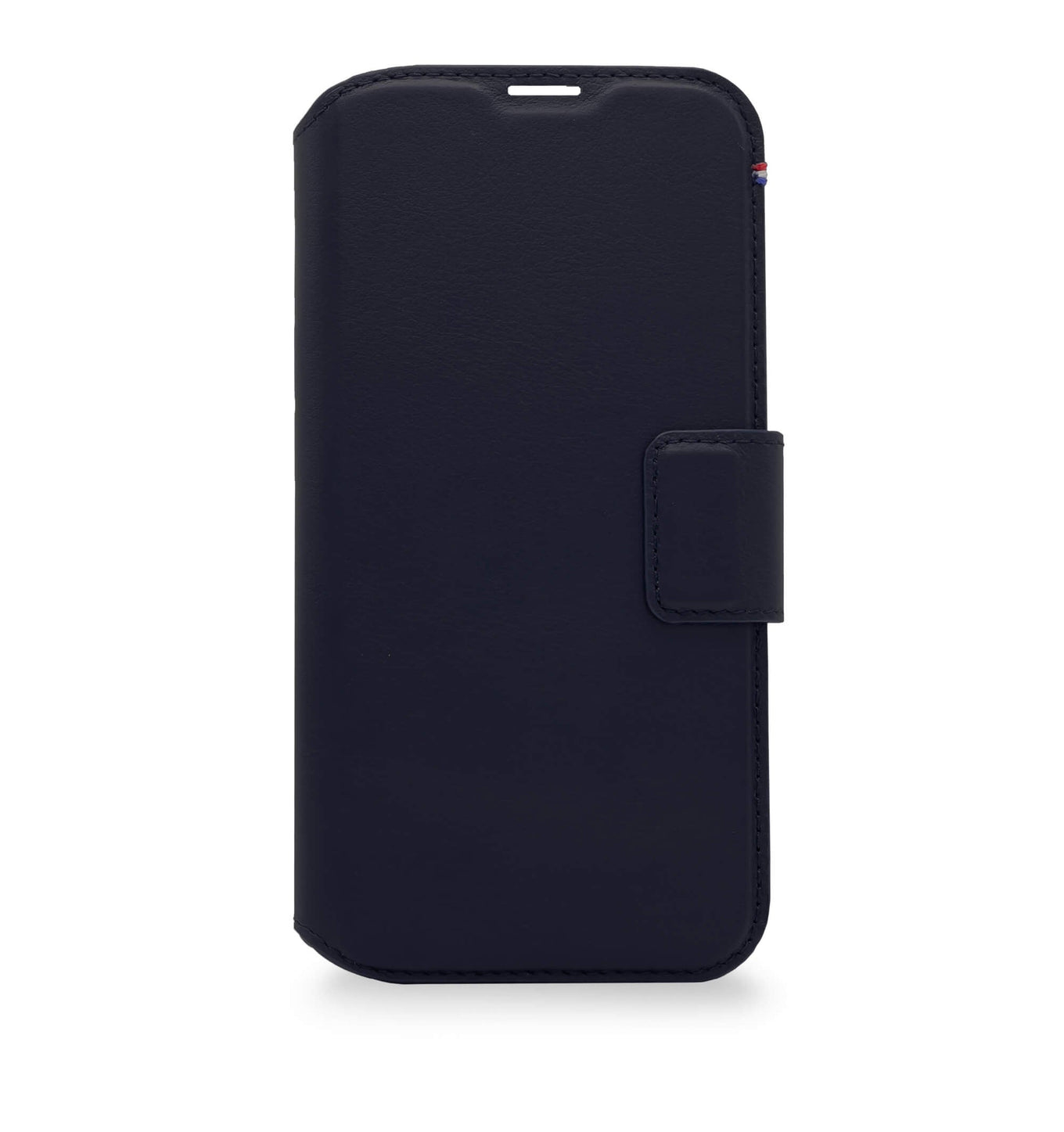 Decoded iPhone 14 Pro Max, housse wallet amovible cuir, bleu acier