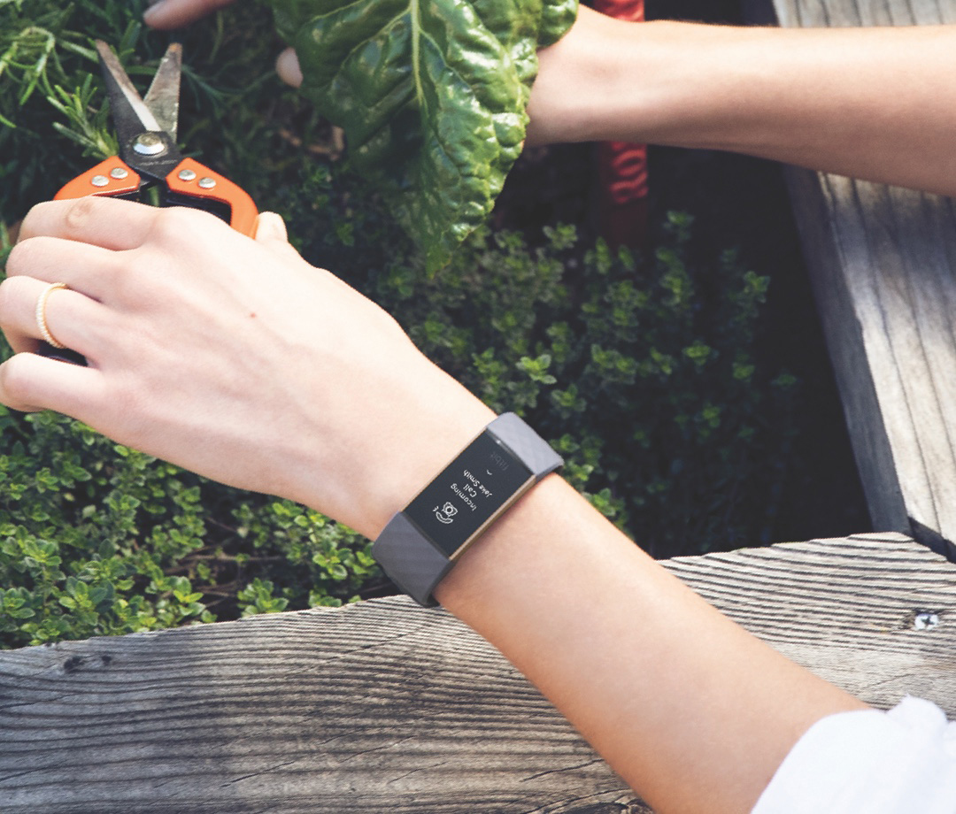 Fitbit Charge 3 OLED Polsband activiteitentracker Grijs, Roségoud