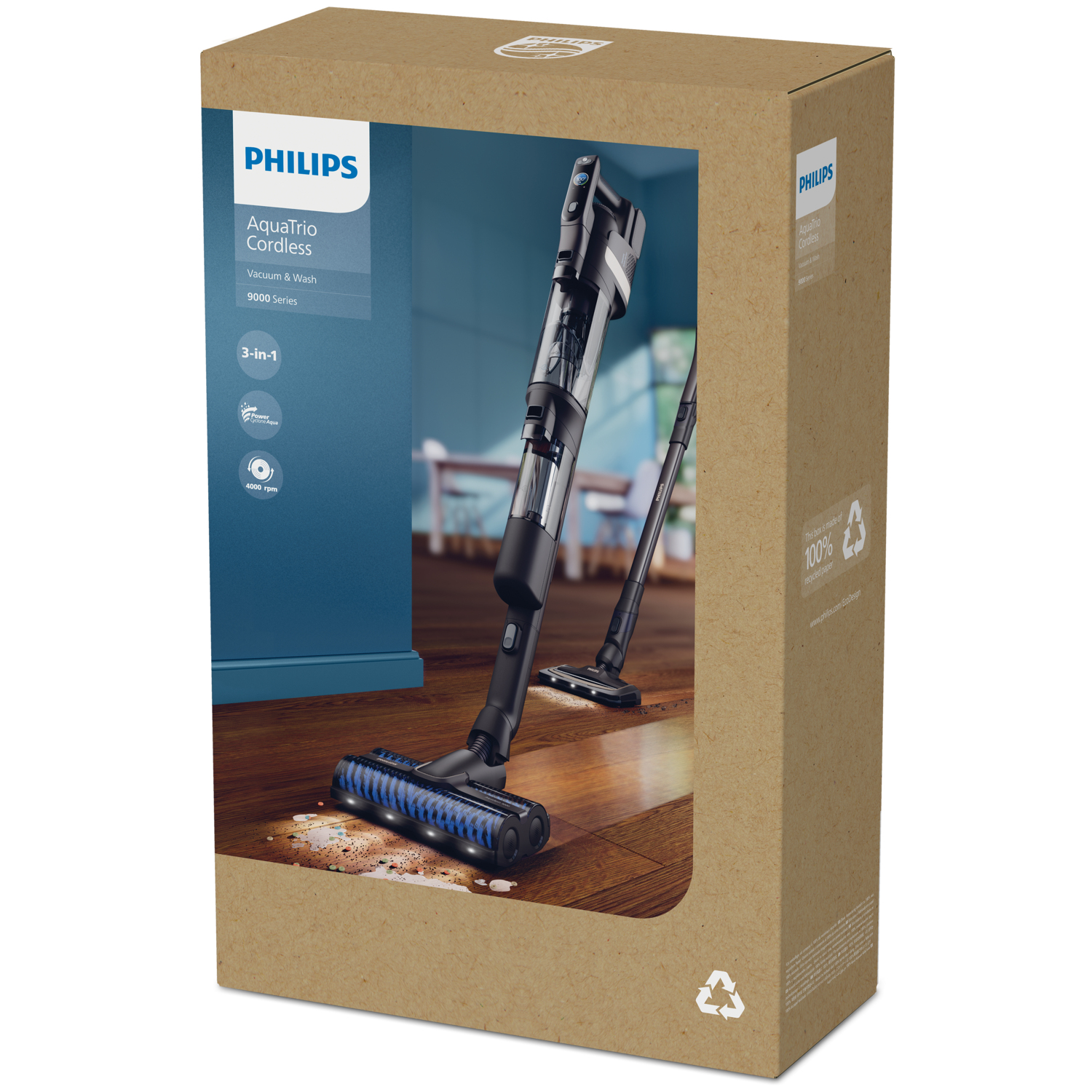 Steelstofzuiger PHILIPS XW9465/11 AquaTrio / PerfectCare 9000-serie / Wet & Dry