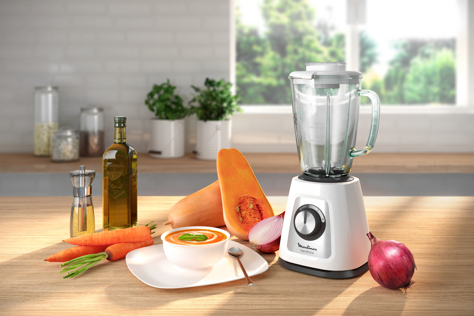 Blender MOULINEX LM430110 Blendforce Glass Wit